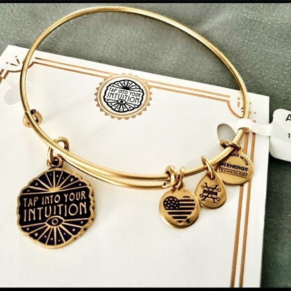 NWT Alex and Ani Tap Into your Intuition Charm Bangle - Picture 2 of 3